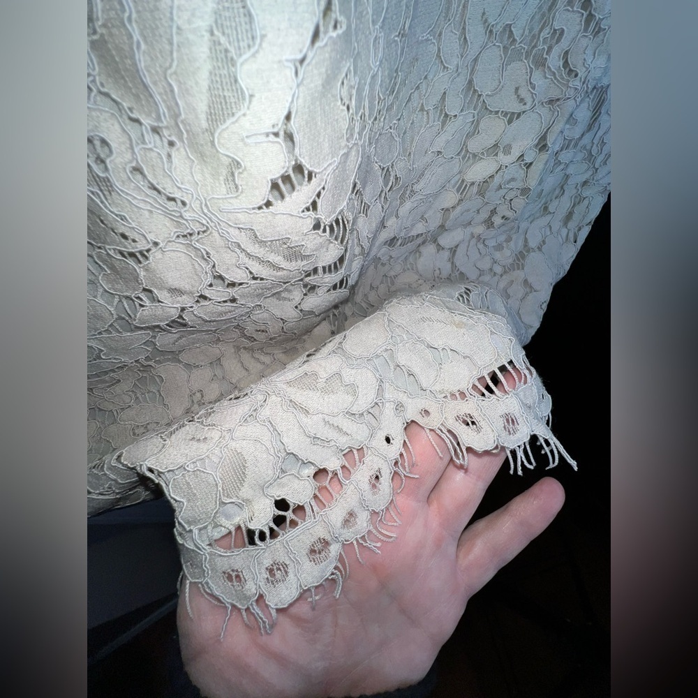 NWOT Jenny Yoo Collection Womens 4 Anthropologie BHLDN Lydia Lace A-Line Skirt S - Picture 9 of 16